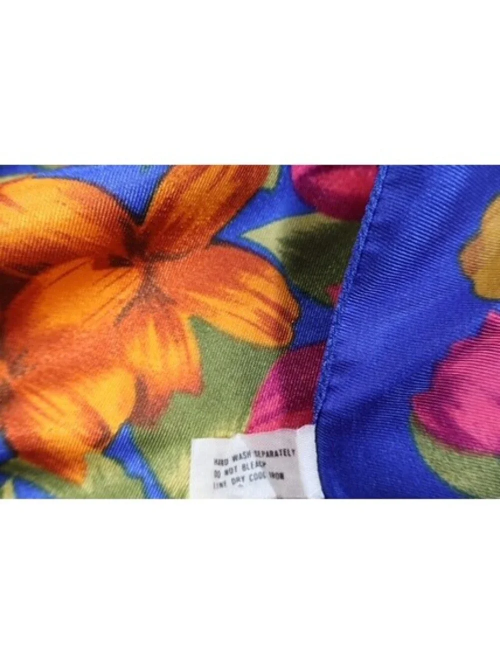 Set of Five Vintage Floral and Patterned Scarves: Silk, wool